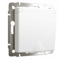 Розетка с заземлением и со шторками, без рамки с крышкой Werkel белый матовый W1171261
