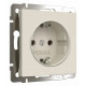 Розетка с заземлением, без рамки Werkel айвори матовый W1171062