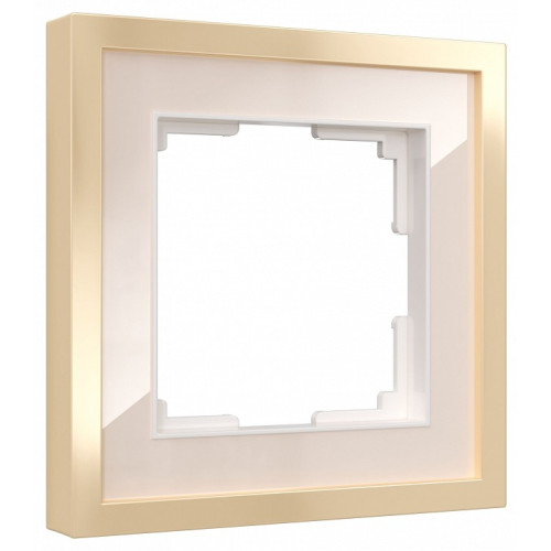 Рамка на 1 пост Werkel Baguette (айвори/латунь) W0012851