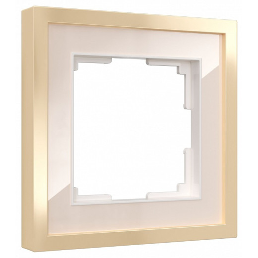 Рамка на 1 пост Werkel Baguette (айвори/латунь) W0012851