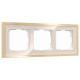 Рамка на 3 поста Werkel Baguette (айвори/латунь) W0032851