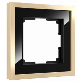 Рамка на 1 пост Werkel Baguette (черный/латунь) W0012852