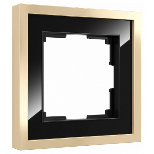 Рамка на 1 пост Werkel Baguette (черный/латунь) W0012852
