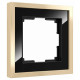 Рамка на 1 пост Werkel Baguette (черный/латунь) W0012852