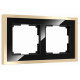 Рамка на 2 поста Werkel Baguette (черный/латунь) W0022852