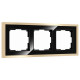 Рамка на 3 поста Werkel Baguette (черный/латунь) W0032852