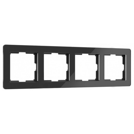 Рамка на 4 поста Werkel Acrylic (черный) W0042708