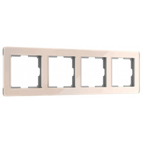 Рамка на 4 поста Werkel Acrylic (айвори) W0042743