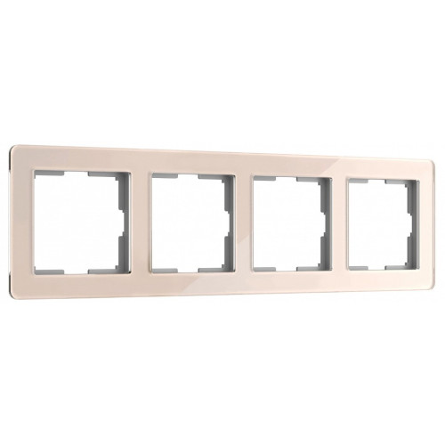 Рамка на 4 поста Werkel Acrylic (айвори) W0042743