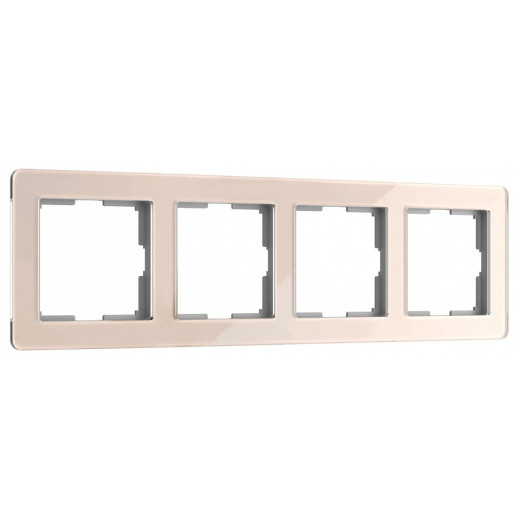 Рамка на 4 поста Werkel Acrylic (айвори) W0042743