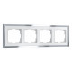 Рамка на 4 поста Werkel Baguette (белый/серебро) W0042850