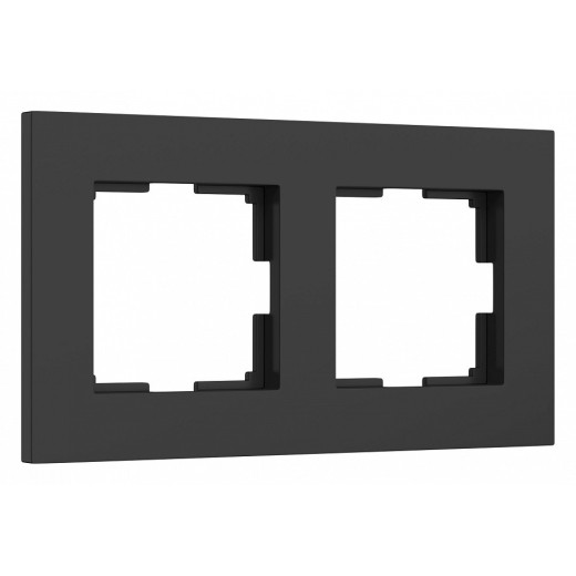 Рамка на 2 поста Werkel Slab (черный софт) W0022908
