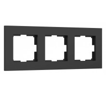 Рамка на 3 поста Werkel Slab (черный софт) W0032908