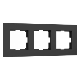 Рамка на 3 поста Werkel Slab (черный софт) W0032908