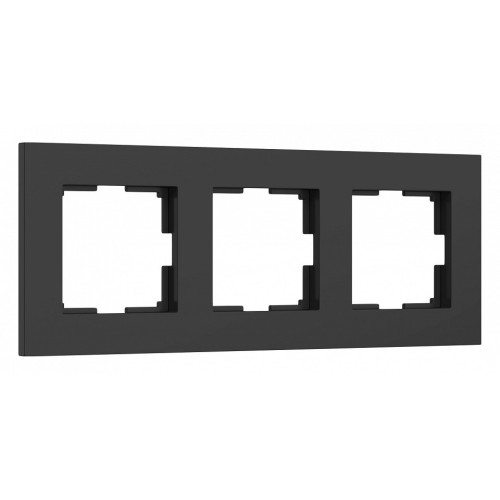 Рамка на 3 поста Werkel Slab (черный софт) W0032908