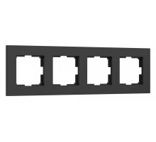 Рамка на 4 поста Werkel Slab (черный софт) W0042908