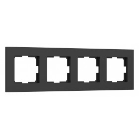 Рамка на 4 поста Werkel Slab (черный софт) W0042908