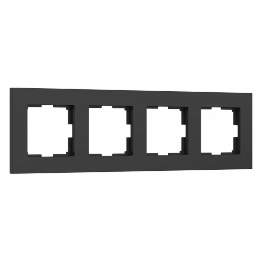Рамка на 4 поста Werkel Slab (черный софт) W0042908