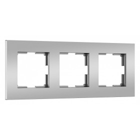 Рамка на 3 поста Werkel Slab (серебро софт) W0032965