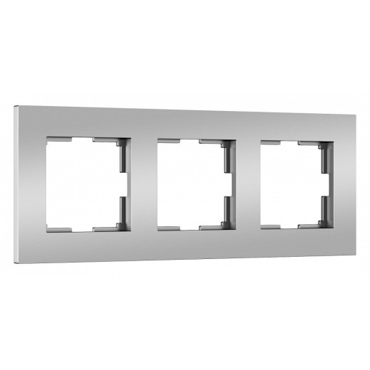 Рамка на 3 поста Werkel Slab (серебро софт) W0032965