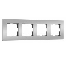 Рамка на 4 поста Werkel Slab (серебро софт) W0042965