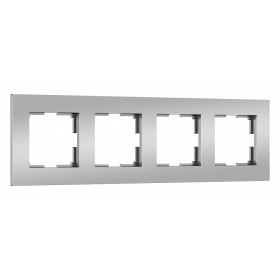 Рамка на 4 поста Werkel Slab (серебро софт) W0042965