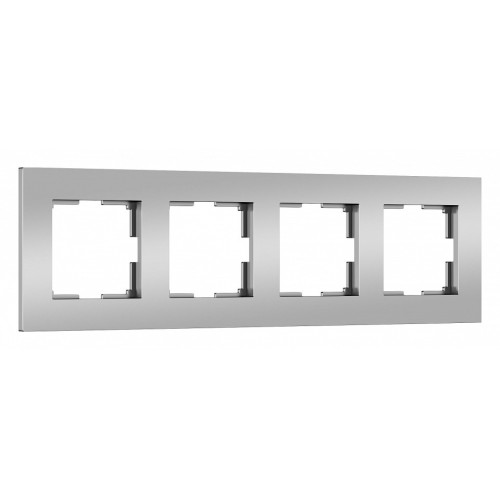Рамка на 4 поста Werkel Slab (серебро софт) W0042965