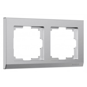 Рамка на 2 поста Werkel Stark (серебряный матовый) W0021865