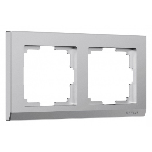 Рамка на 2 поста Werkel Stark (серебряный матовый) W0021865