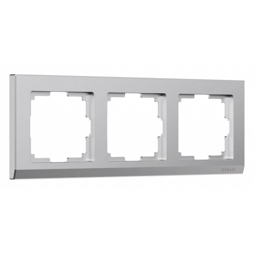 Рамка на 3 поста Werkel Stark (серебряный матовый) W0031865