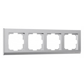 Рамка на 4 поста Werkel Stark (серебряный матовый) W0041865