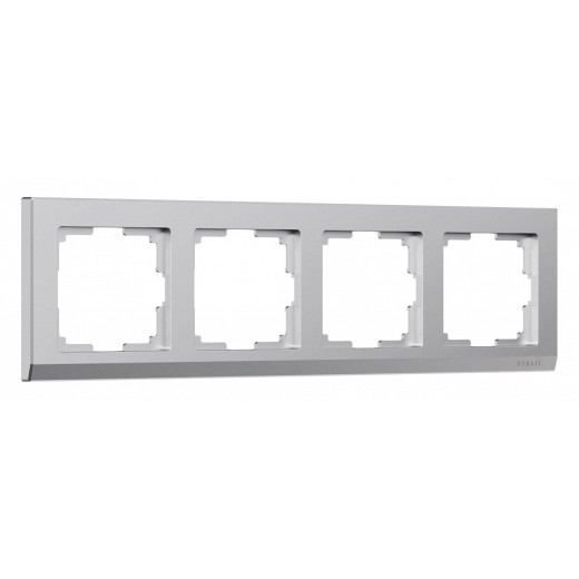 Рамка на 4 поста Werkel Stark (серебряный матовый) W0041865