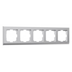 Рамка на 5 постов Werkel Stark (серебряный матовый) W0051865