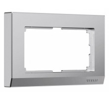 Рамка для двойной розетки Werkel Stark (серебряный матовый) W0081865
