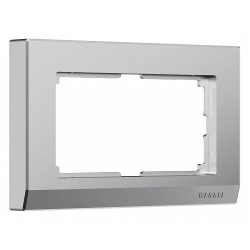 Рамка для двойной розетки Werkel Stark (серебряный матовый) W0081865