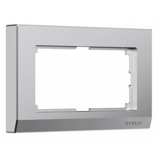 Рамка для двойной розетки Werkel Stark (серебряный матовый) W0081865