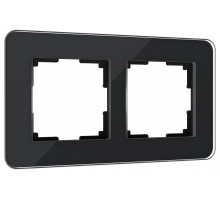 Рамка на 2 поста Werkel Elite (черный, стекло) W0022448