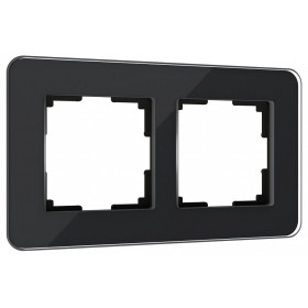 Рамка на 2 поста Werkel Elite (черный, стекло) W0022448