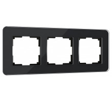 Рамка на 3 поста Werkel Elite (черный, стекло) W0032448