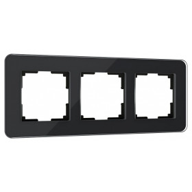 Рамка на 3 поста Werkel Elite (черный, стекло) W0032448