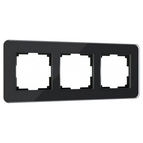 Рамка на 3 поста Werkel Elite (черный, стекло) W0032448
