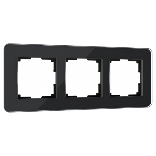 Рамка на 3 поста Werkel Elite (черный, стекло) W0032448