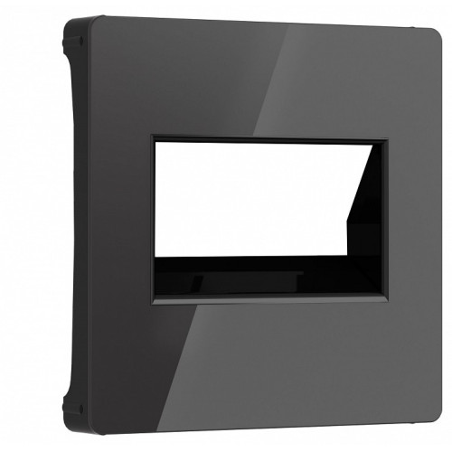 Накладка для розетки Ethernet RJ-45 Werkel черный акрил W1191148