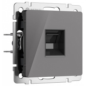 Розетка Ethernet RJ-45 без рамки Werkel графит акрил W1181044