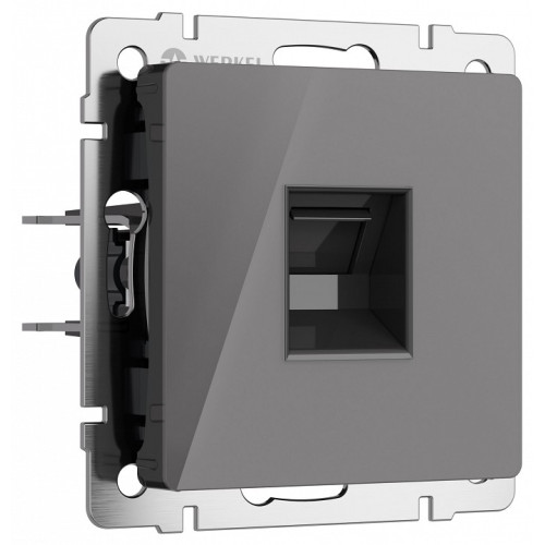 Розетка Ethernet RJ-45 без рамки Werkel графит акрил W1181044