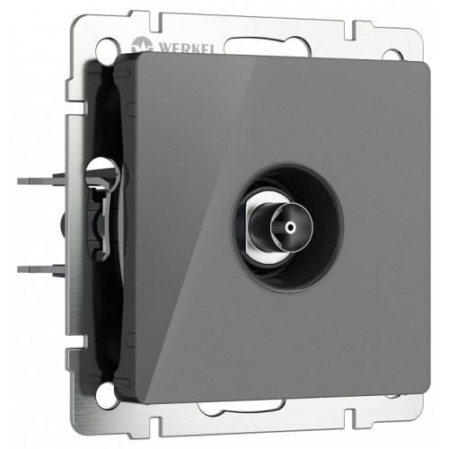 ТВ-розетка без рамки Werkel графит акрил W1183044