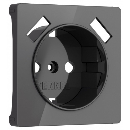 Накладка для розетки с заземлением и 2хUSB Werkel графит акрил W1179544