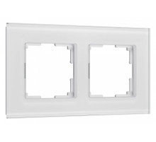 Рамка на 2 поста Werkel Senso (белый, стекло soft-touch) W0023101