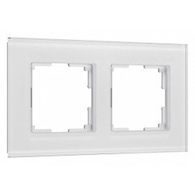 Рамка на 2 поста Werkel Senso (белый, стекло soft-touch) W0023101