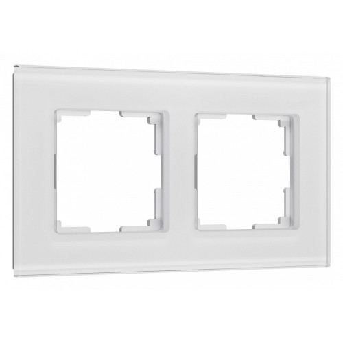 Рамка на 2 поста Werkel Senso (белый, стекло soft-touch) W0023101